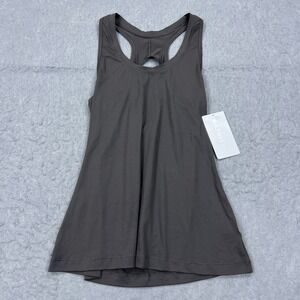 NEW Athleta Nitro Tank Women's Medium Gray Racerback Keyhole Lightweight Top NWT